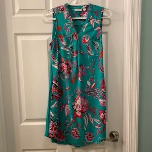 New York & Company small, teal floral dress